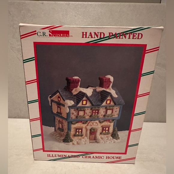 Other - VINTAGE CR SEASONS CERAMIC LIGHTED CHRISTMAS VILLAGE HOUSE PRE OWNED